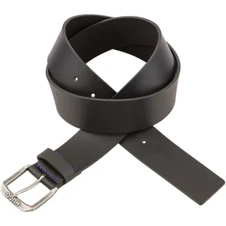 HUGO BOSS Herren Ledergürtel Leder schwarz 85 cm