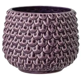 Nordring Retro Übertopf Vintage Pflanztopf für Zimmerplanzen Blumentopf Pino L (16,5 cm ø), lila, Keramik