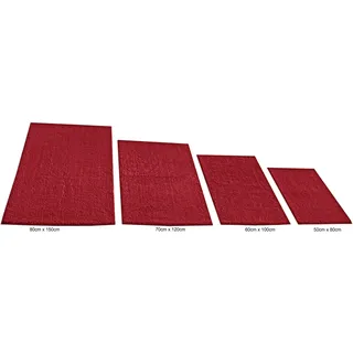 KiNZLER Badematte »Chenille«, rutschhemmend beschichtet, fußbodenheizungsgeeignet, Badteppich, Uni Farben, weich, als rechteckig, rund & Set erhältlich KiNZLER bordeaux rechteckig (80 cm x 150 cm)