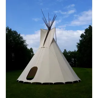 komplettes Ø 4m Tipi Indianerzelt Wigwam Indianer Zelt Sioux, Yakari Style Indianertipi