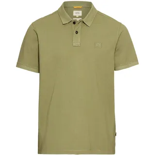 camel active Herren Kurzarm Poloshirt aus Baumwolle Dunkelgrün, Menswear-L