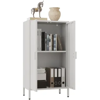 VCM Highboard 60 x 110 x 35 cm Weiß