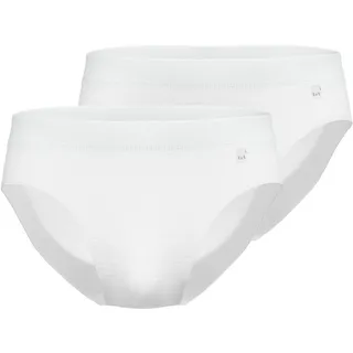 GÖTZBURG Slip "X-lastic" 2er-Pack, basic, elastischer Bund, eng, weich, atmungsaktiv, Baumwollmix, weiß