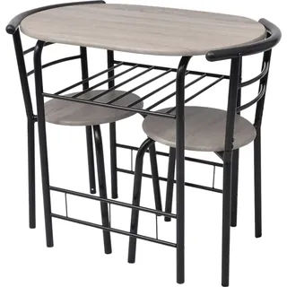vidaXL Frühstückstisch Bar-Set MDF - Schwarz