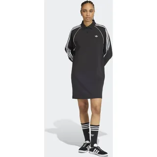 Shirtkleid ADIDAS ORIGINALS "SST POLO", Damen, Gr. M, N-Gr, schwarz, weiß, Obermaterial: 95% Baumwolle, 5% Elasthan, Kleider Shirtkleid