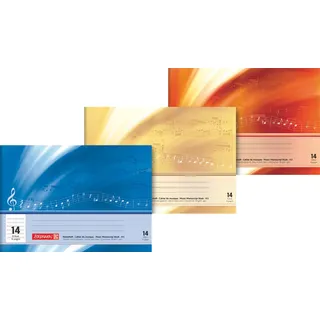 Brunnen 1046331 Notenheft A5 quer, 8 Blatt