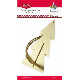 3D Holz-Weihnachtsbaum-Anhänger 2 Stk