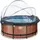 EXIT Wood Pool 360 x 122 cm inkl. Sandfilteranlage, Abdeckplane, Poolleiter, Reparaturset