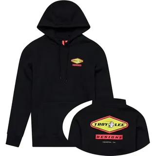 Troy Lee Designs Carb, Kapuzenpullover - Schwarz/Gelb/Rot - L