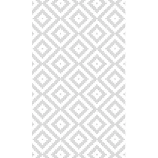DobleUve Estudio Vinyl Teppich Geometrisch 08 | Grau | 300x200 cm | Waschbarer Rutschfester Küchenläufer | Vinylteppich | Vinylboden | Vinylteppich für Wohnzimmer