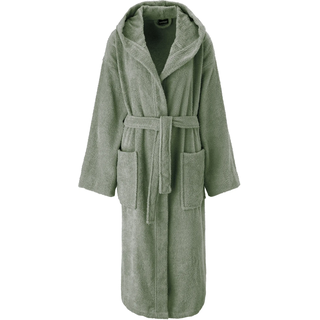 Unisex-Bademantel BRUNO BANANI "Robby, ideal für Sauna & Spa, Standard, Premium und Überlänge" Gr. L, grün (salbei), L:125cm, Walkfrottee, Hausmäntel, Unisex-Bademantel, Damen & Herren Bademäntel, Baumwolle, mit Taschen, Sauna, XS-3XL, Topseller