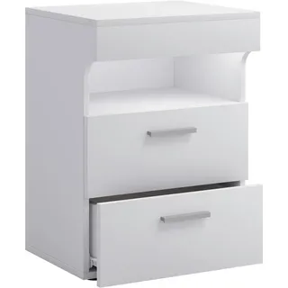VCM Nachtschrank Slepal L 45 x 39 x 61 cm Weiß