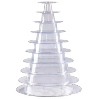 Macaron-Turm-Ständer mit 10 Etagen, rund, Macaron-Turm, Kuchen-Präsentationsregal, Party, Hochzeit, Display-Regal, Cupcake-Teller