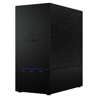 Icy Box IB-RD3621U3 RAID-System für 2x 3,5" SATA (3.5"), Festplattengehäuse, schwarz