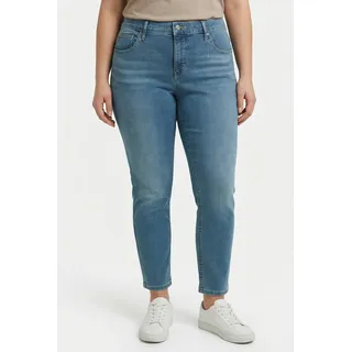 Skinny-fit-Jeans LEVI'S PLUS "311 PL SHAPING SKINNY *D", Damen, Gr. 22 (54), Länge 30, blau (liberty life), Denim/Jeans, Obermaterial: 85% Baumwolle, 7% Lyocell, 6% Elastomultiester, 2% Elasthan, skinny fit knöchellang, Jeans Skinny-fit-Jeans, figurformend mit Stretch