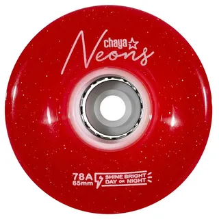 Chaya Neons Led Schlittschuhrollen 4 Einheiten - White / Red - 65 mm / 78A