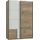 Schwebetürenschrank Emden 135 x 198 x 64 cm Weiß