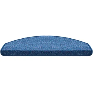 Esposa Stufenmatte , Blau , Textil , meliert , halbrund , 28x65 cm , für Fußbodenheizung geeignet, pflegeleicht, strapazierfähig , Teppiche und Böden, Schmutzfangmatten, Stufenmatten