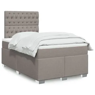 Langlebige Boxspringbett mit Matratze Taupe 120x200 cm Stoff Gästebett mit Lattenrost Möbel2021360 - Taupe
