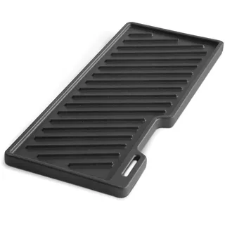 BURNHARD® Gusseisen Grillplatte für Gasgrill EARL Serie 43 x 19,8 x 1,4 cm, BBQ Wendeplatte