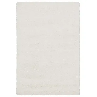 Novel Hochflorteppich , Weiß , Textil , Uni , rechteckig , 80x240 cm , in verschiedenen Größen erhältlich , Teppiche und Böden, Teppiche, Hochflorteppiche & Shaggys