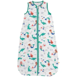 Babyschlafsack SCHLUMMERSACK "Schlafsack ohne Füßen 0.5 Tog" Gr. 130, grün (meerjungfrau), Schlafsäcke, Baby, L: 130cm, Obermaterial: 50% Baumwolle CO(Bio). 50% Viskose CV., Babyschlafsack, L:130cm