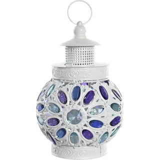 Tischlampe DKD Home Decor Metall Weiß Bunt 220 V 50 W 19 x 19 x 33 cm