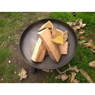 Köhko Feuerschale -Ø 55 cm Feuerschale aus Stahl mit Wasserzulauflöcher, Griffen und klappbare und abnehmbare Beine 41005-55