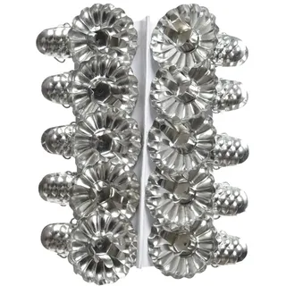 Christbaum Kerzenhalter zum Anclipsen, 10-er Packung, silber, Baumkerzen