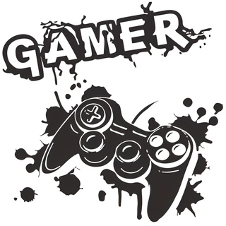 WandSticker4U®- Wandtattoo GAMER mit CONTROLLER in Schwarz (57x55 cm) I Gaming Wandtattoo Jugendzimmer Junge Teenager I Wandsticker Spielzimmer Gaming Zimmer Deko COOL