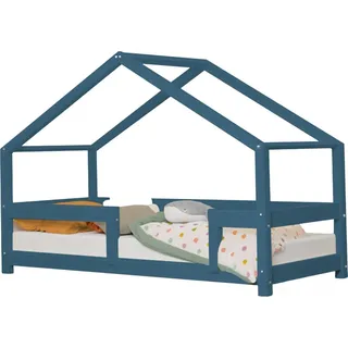 Kinderhausbett LUCKY 70 x 160 marineblau - Blau