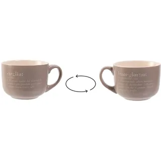 Villa d'Este Home Tivoli Victionary Jumbo Mug Wecker & Guten Morgen aus Steinzeug 520 ml