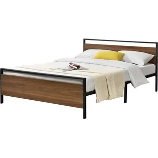 [en.casa] Metallbett Finse 140x200 cm Schwarz