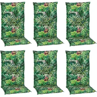 Beo Sitzauflage Hochlehner Tegernsee 6er-Set mit Kaktuslandschaft-Design