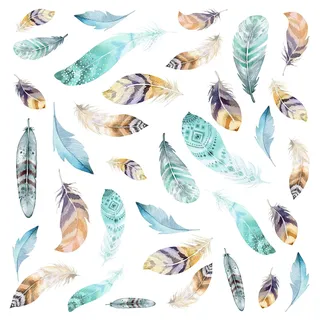 Little Deco 25 blaue Federn DL206-30