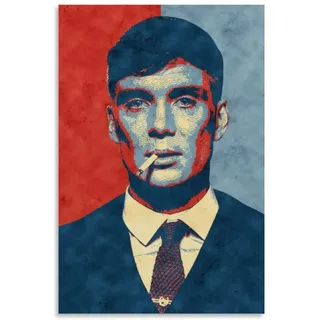 TINGTAI Tommy Shelby Peaky Blinders The Bloody Gang Filmposter, dekoratives Gemälde, Leinwand, Wandkunst, Wohnzimmer, Poster, Schlafzimmer, Gemälde, 60 x 90 cm