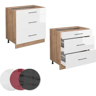 Vicco Schubladenschrank Fame-Line 80 x 51,6 x 82 cm Weiß