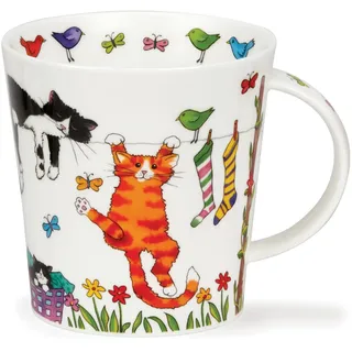 Dunoon Caingorm Tasse aus feinem Knochenporzellan zum Aufhängen mit Katzen oder Hunden (CA-HANO-Katzen), CA-HANO-CATS