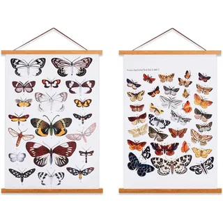 Ywlake A1 Posterleiste Posterschiene Posterleisten, Magnet Magnetische Holz Poster Aufhänger Halter Rahmen Leisten Bild Bilder Bilderrahmen Bilderleiste 61x91.5 60x80 (61cm, Teak, 2 Packungen)