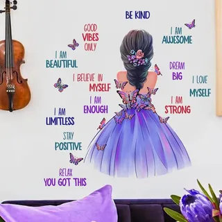 WandSticker4U® - Wandtattoo Kinderzimmer GIRLPOWER I Wandbild:66 x 70 cm I Zitate coole Sprüche Motivation I Wand Aufkleber Wandsticker Teenager Kinderzimmer Mädchen & Junge Jugendliche Deko, WSMN9