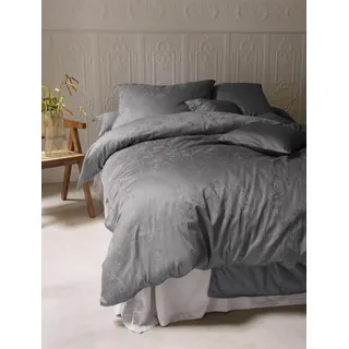 Bettwäsche IRISETTE "Rio 8643", grafit, B/L: 135cm x 200cm, 1 Stk., 1 Stk., Satin, B/L: 80cm x 80cm, 2, Satin, Obermaterial: 100% Baumwolle, Bettwäsche, Bettwäsche, Seidig glänzend, gewebtes Muster, hochwertig