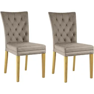 4-Fußstuhl »Colorado« (Set) 2 Stk.bequeme Polsterung, Gestell Massivholz wenge oder eiche natur, grau