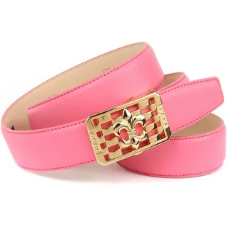 Anthoni Crown Damen, 4ALNF60RO Gürtel, rosa mit Lilienschließe rosa