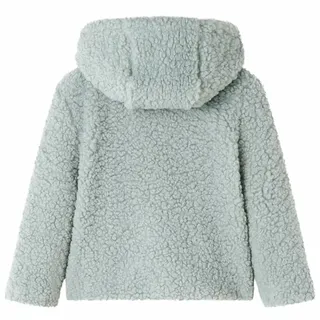 vidaXL Kinder-Kapuzenjacke Teddy-Kunstpelz Minzgrün 116 - Grün