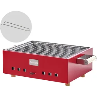Holzkohle-Tischgrill Dalmazio  Rot