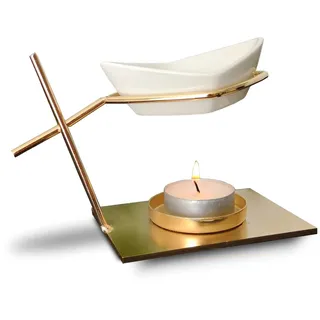 Duftbrenner Matelot – Duftwachs und Duftwachs – Diffusor für ätherisches Öl und Raumduft – Kerzenhalter aus Keramik und Metall, originelles Design – Höhe 10 cm – Zen'Arôme