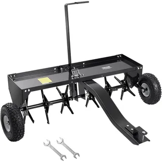Vevor Aerifizierer 1275x980x885 mm, Rasenbelüfter mit Universalkupplung, Anhängebelüfter mit Eisenspikes, Aufsitzmäher zum Hinterherziehen für Gärten, Rasenflächen, Bauernhöfe