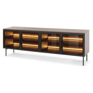 furnlux Sideboard Lumi 181 x 62 x 39 cm Braun / Schwarz