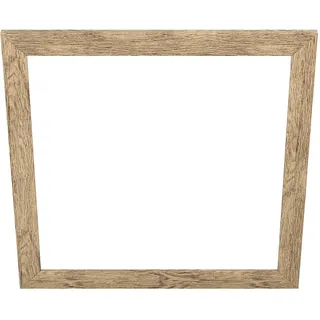 EGLO Deko-Rahmen aus Holz, Zubehör für LED Panel Salobrena 60 x 60 cm, quadratischer Holz-Rahmen in Hell-Braun geflammt