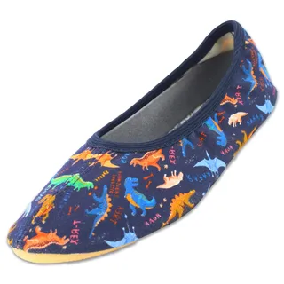 Beck Jungen Dinosaurier Slipper, Dunkelblau, 24 EU